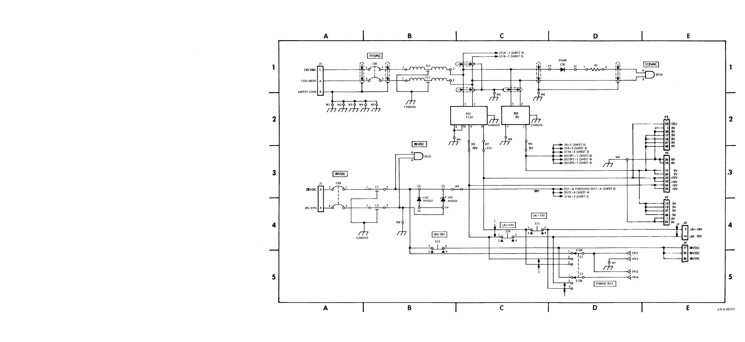 Figure FO-1. Wiring Schematic (Sheet 1 of 5)